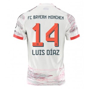 Lacne Muži Futbalové dres Bayern Munich Luis Diaz #14 2025-26 Krátky Rukáv - Preč